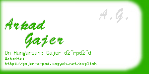 arpad gajer business card